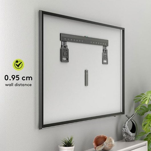Support mural Goobay 70822 fixe ultra-mince TV 43-100 pouces charge 75 kg noir