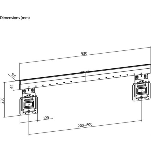 Soporte de pared para televisor Goobay 70822 fijo ultradelgado negro 43-100" hasta 75 kg