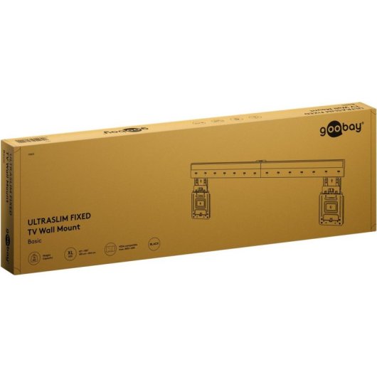 Soporte de pared para televisor Goobay 70822 fijo ultradelgado negro 43-100" hasta 75 kg