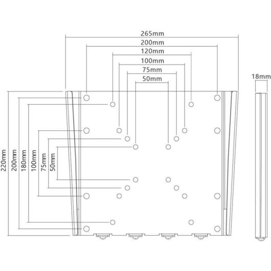 Support TV mural Goobay 74415 pour caravanes 23-42" 30 kg VESA ultrafin noir