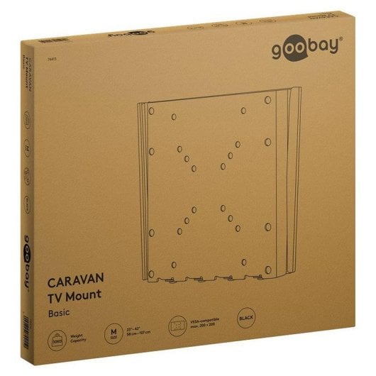 Support TV mural Goobay 74415 pour caravanes 23-42" 30 kg VESA ultrafin noir
