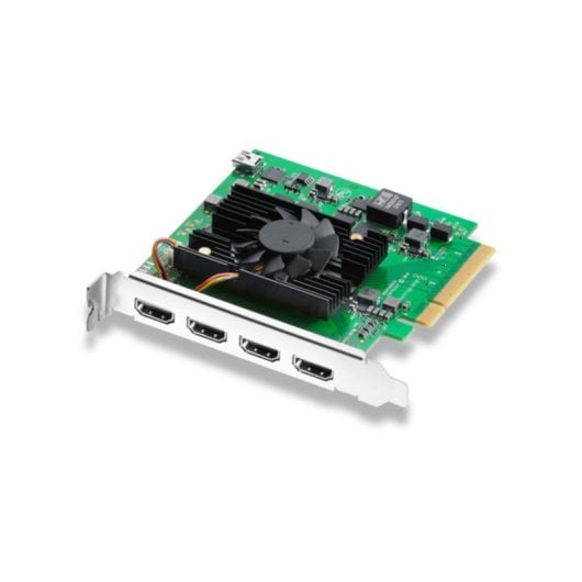 Videograbber Blackmagic Design BM-BDLKDVQDHDMI4K PCIe 4 x HDMI 4K DCI Schwarz Grün
