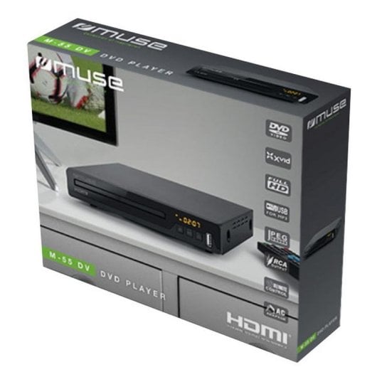 Reproductor DVD Muse M-55DV HDMI USB MP3 JPEG 1080i Negro