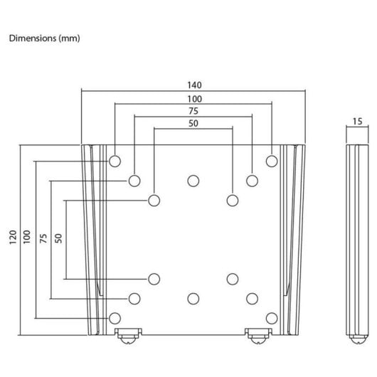 Support mural TV Goobay 74414 Fixe 13-27 pouces 30kg Noir