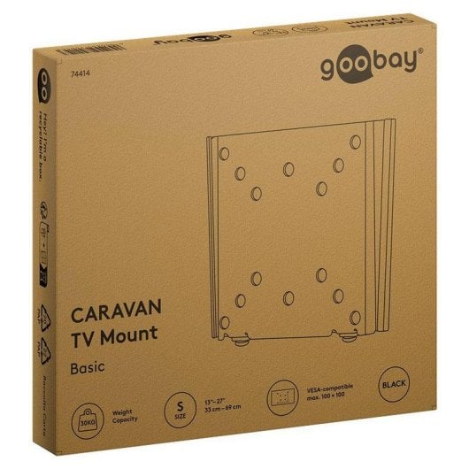 Support mural TV Goobay 74414 Fixe 13-27 pouces 30kg Noir