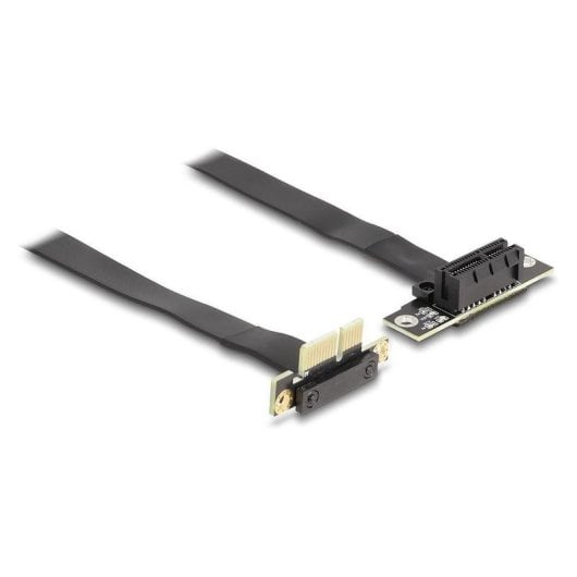 Tarjeta Riser DeLock 88043 PCIe x1 macho-hembra ángulo 90° cable 60 cm