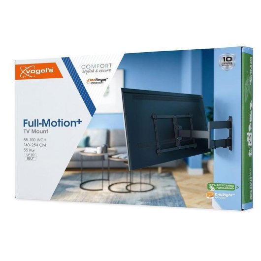Support mural Vogel's TVM 3845 motorisé, orientable 100" 55 kg