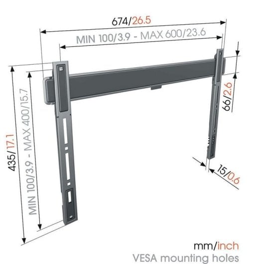 Supporto a parete Vogel's TVM 5605 fisso per TV 40-100 pollici 100 kg