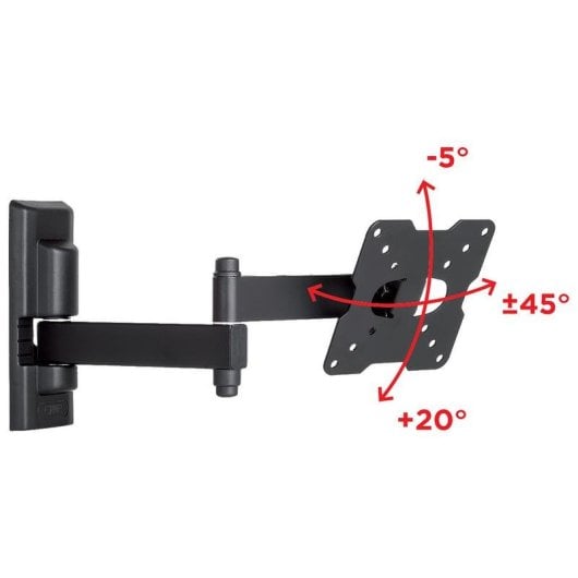 Supporto TV Meliconi EDR100 Nero doppio braccio 14-25 pollici VESA