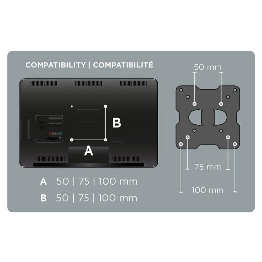 Supporto TV Meliconi EDR100 Nero doppio braccio 14-25 pollici VESA