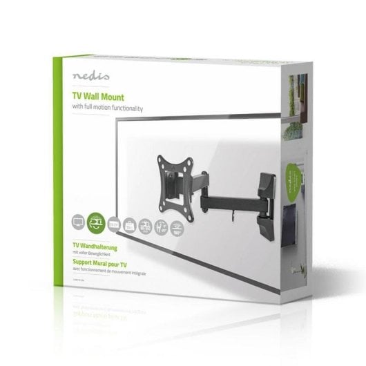 Soporte para TV Nedis TVWM1510BK 13-27" movilidad total 3 ejes 15 kg negro