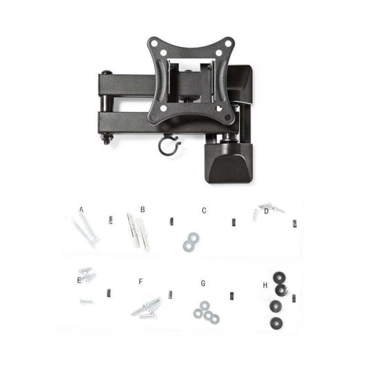 Soporte para TV Nedis TVWM1510BK 13-27" movilidad total 3 ejes 15 kg negro