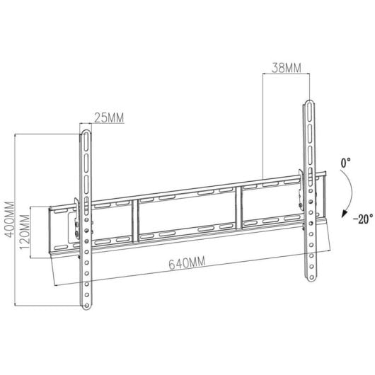 TV-Wandhalterung NEDIS TVWM1151BK neigbar 37-70 Zoll bis 35 kg schwarz