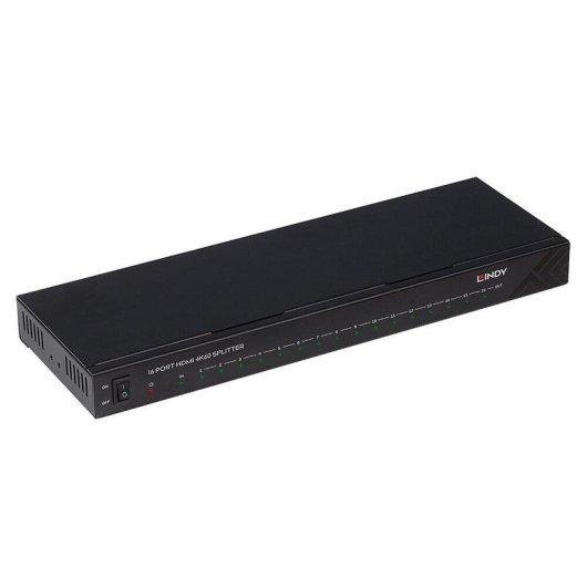 Video-Splitter Lindy 38239 HDMI 16 Ausgänge 4K Ultra HD 60 Hz Schwarz