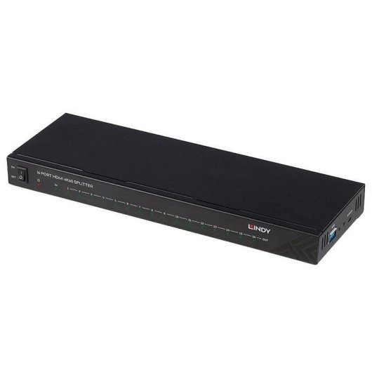 Video-Splitter Lindy 38239 HDMI 16 Ausgänge 4K Ultra HD 60 Hz Schwarz