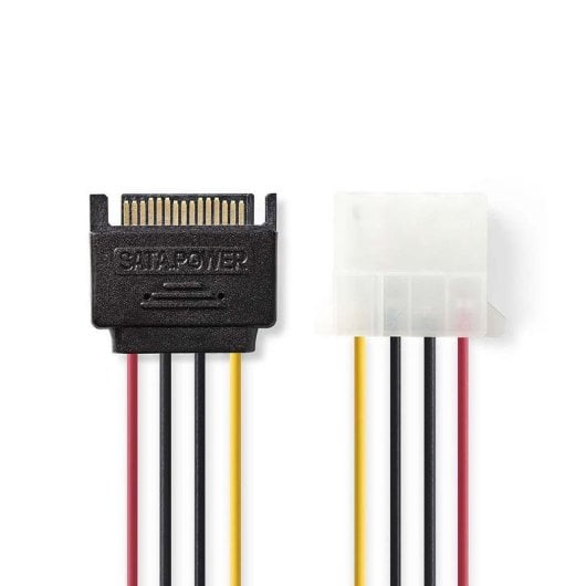 Cable de alimentación interna Nedis CCGP73530VA015 SATA a Molex 4 pines 0,15 m