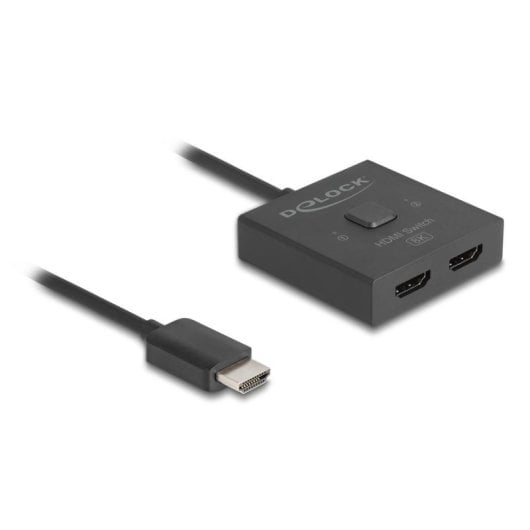 Commutateur vidéo DeLock 18901 HDMI bidirectionnel 8K HDR Noir