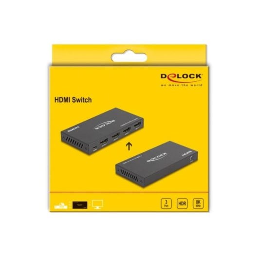 Switch HDMI DeLock 18603 3x Ingresso 1x Uscita 8K 60 Hz HDR Controllo Remoto