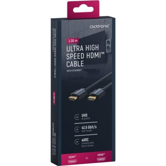 Cavo HDMI Clicktronic 40988 1m Ultra High Speed HDR Oro