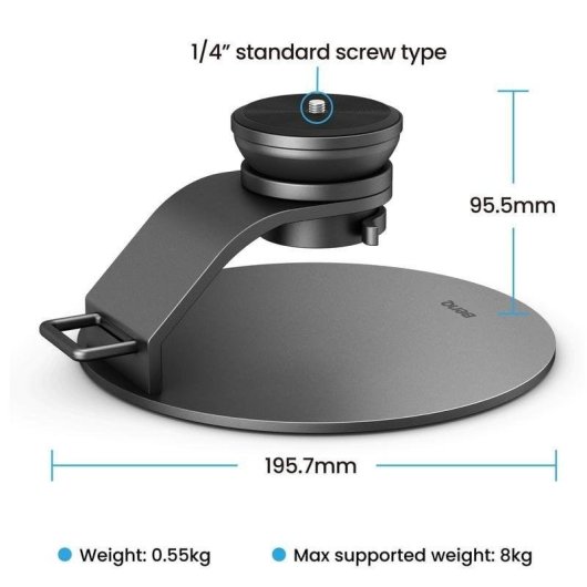 Support projecteur BenQ ST30 aluminium noir inclinaison 360°