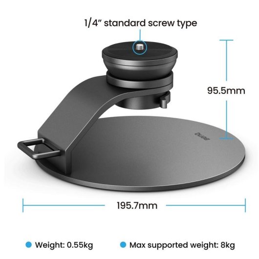 Support projecteur BenQ ST30 aluminium noir inclinaison 360°