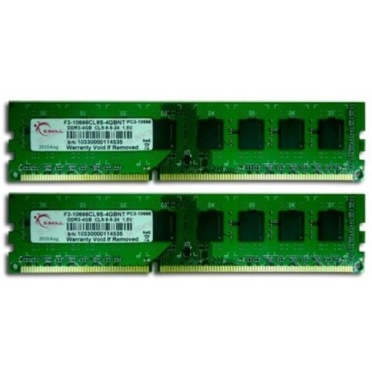 Memória RAM G.Skill F3-10600CL9D-8GBNT 8GB Kit 2x4GB DDR3 1333MHz CL9 DIMM 240 pinos Unbuffered