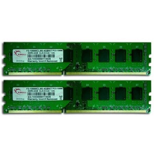 Memória RAM G.Skill F3-10600CL9D-8GBNT 8GB Kit 2x4GB DDR3 1333MHz CL9 DIMM 240 pinos Unbuffered