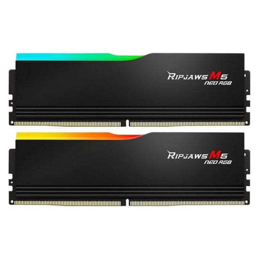 Mémoire RAM G.Skill Ripjaws M5 RGB F5-6000J2836G16GX2-RM5NRK 32GB 2x16GB DDR5 6000MHz CL28 AMD EXPO RGB Noir