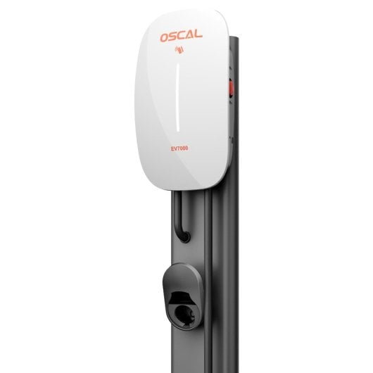Chargeur mural intelligent Oscal Ev7000 pour véhicules électriques (prise européenne) avec accès par carte RFID et contrôle par application.