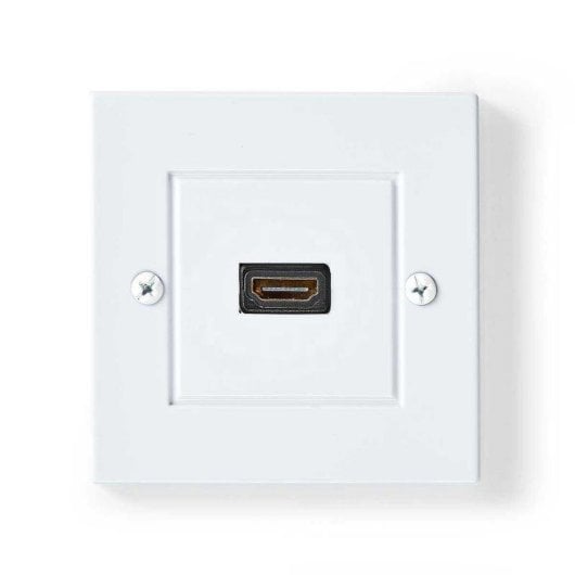Plaque murale HDMI NEDIS CVGB34950WT HDMI 2.0 4K Hembra/Hembra 10 cm