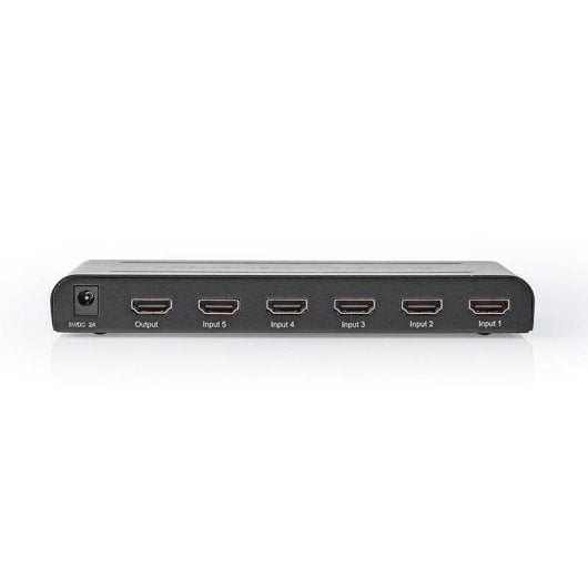 Commutateur vidéo NEDIS VSWI3475AT HDMI 4K 5 ports télécommande métal