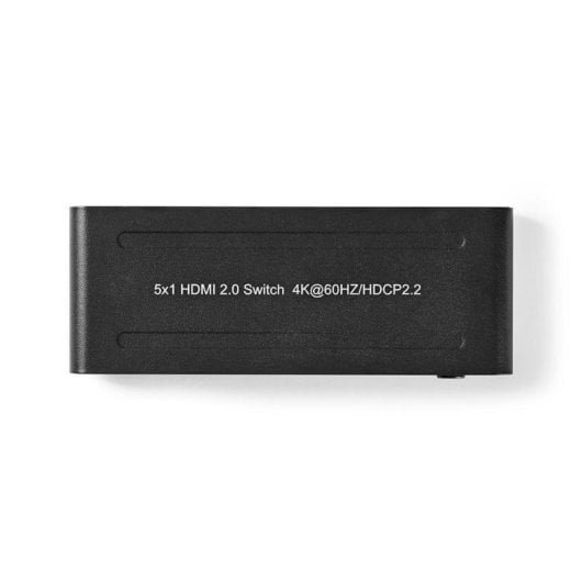 Commutateur vidéo NEDIS VSWI3475AT HDMI 4K 5 ports télécommande métal