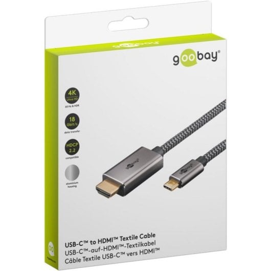 Adattatore video Goobay 75700 USB-C HDMI 2m 4K@60Hz PVC