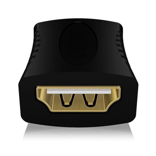 Adaptador HDMI ICY BOX IB-CB005 HDMI Fêmea para HDMI Fêmea 4K Dourado Preto
