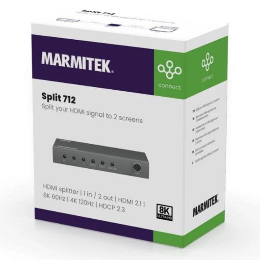 Splitter HDMI Marmitek SPLIT 712 2 ports 4K120Hz 8K60Hz HDMI 2.1 HDR