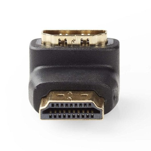 Adaptador HDMI Nedis CVGB34901BK macho a hembra ángulo 90° negro