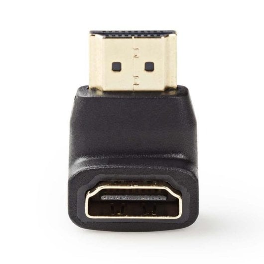 Adaptador HDMI Nedis CVGB34901BK macho a hembra ángulo 90° negro