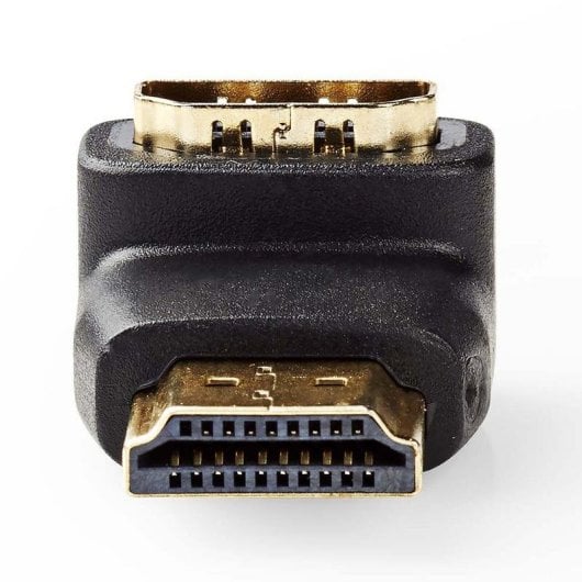 Adaptador HDMI Nedis CVGB34901BK macho a hembra ángulo 90° negro