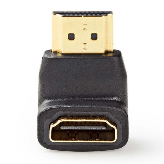 Adaptador HDMI Nedis CVGB34901BK macho a hembra ángulo 90° negro