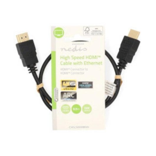 Câble HDMI Nedis CVGL34002BK150 15 m 4K ARC Ethernet Noir