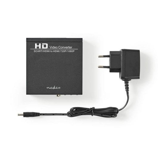 Convertidor de señal Nedis VCON3452AT SCART a HDMI resolución 1080p carcasa metálica