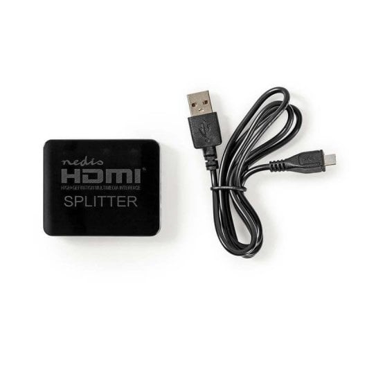 Divisore video Nedis VSPL34002BK HDMI 2 uscite 4K ABS/PVC Nero