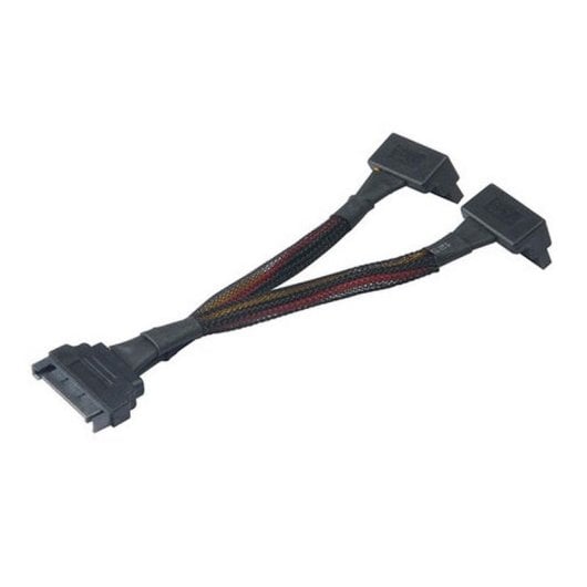 Cable de alimentación Akasa AK-CBPW15-15BK SATA 15 cm negro 2x hembra ángulo 90°