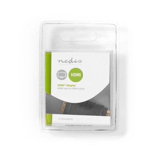 Adaptateur HDMI NEDIS CVGB34900BK Femelle/Femelle Plaqué Or Noir