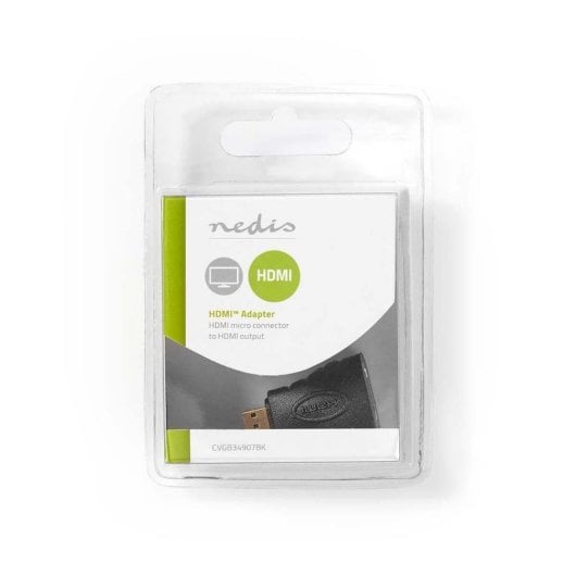 Adaptador HDMI Nedis CVGB34907BK Micro HDMI Hembra a HDMI Hembra Chapado Oro