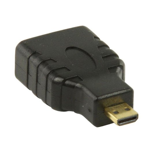 Adaptador HDMI Nedis CVGB34907BK Micro HDMI Hembra a HDMI Hembra Chapado Oro