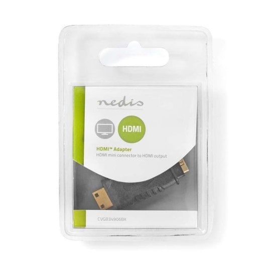 Adaptador HDMI Nedis CVGB34906BK hembra a mini HDMI macho negro