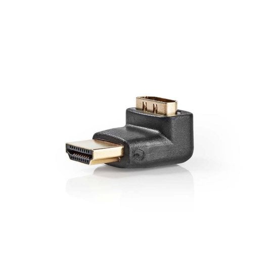 Adaptador HDMI Nedis CVGB34902BK hembra a hembra, ángulo 270°, negro