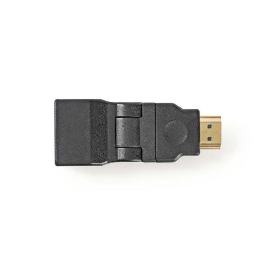 Adaptateur HDMI NEDIS CVGP34905BK Mâle/Femelle Pivotant Or Noir