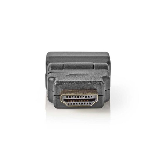 Adaptateur HDMI NEDIS CVGP34905BK Mâle/Femelle Pivotant Or Noir